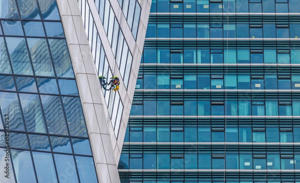 Obraz Professional Window cleaners at work.