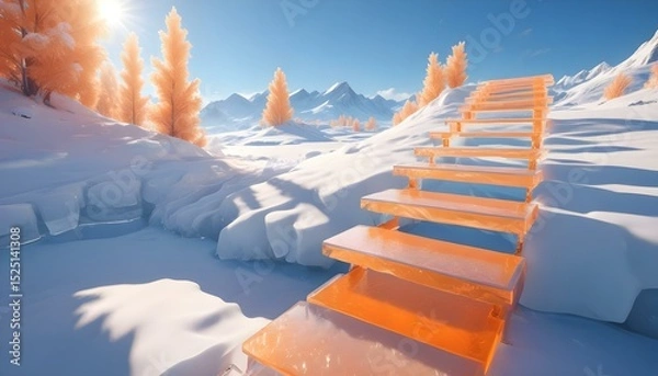 Obraz ski resort in the alps