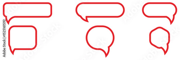 Fototapeta Speech bubble collection. Set of speech bubble. Speech bubble comic. Line art speech bubbles. speech bubble comic signs.