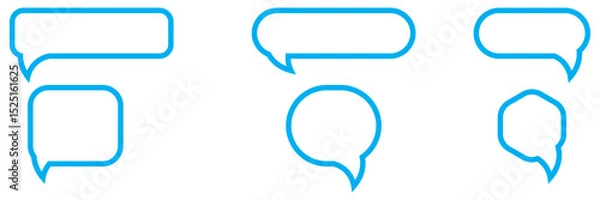 Fototapeta Speech bubble collection. Set of speech bubble. Speech bubble comic. Line art speech bubbles. speech bubble comic signs.