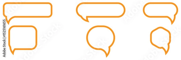 Fototapeta Speech bubble collection. Set of speech bubble. Speech bubble comic. Line art speech bubbles. speech bubble comic signs.