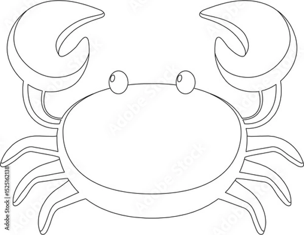 Fototapeta Minimalist Crab Vector Icon