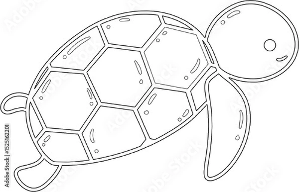 Fototapeta Simple Turtle Vector Icon