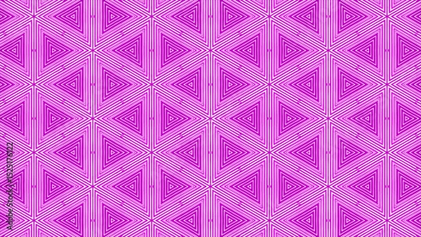 Fototapeta Geometric pattern with pink triangles and lines creating a vibrant design