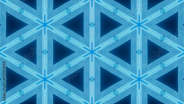 Fototapeta Abstract geometric pattern with blue and white lines creating a modern design