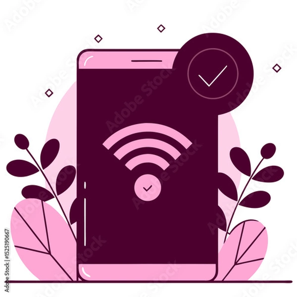 Obraz Online network service with signal strength indicator.