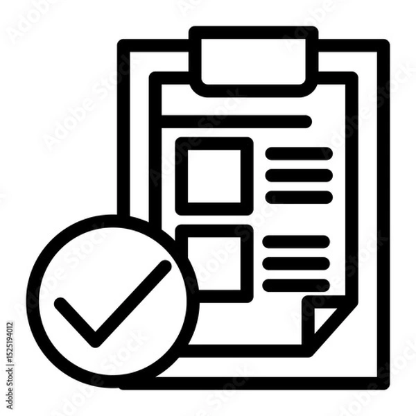 Obraz Guideline Framework Icon - Outline Style for Decision-Making Standards.