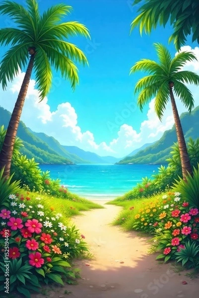 Obraz Vibrant, sun-drenched landscape perfect for illustrating summer, warmth, and carefree vibes  Ideal for travel, vacation, and nature-themed projects  Enjoy this high-resolution image ,  yellow,  day