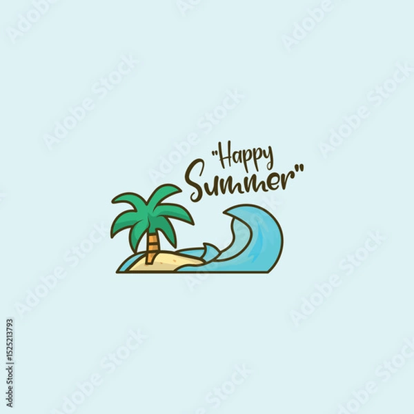 Obraz Happy summer isolated background