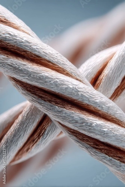 Fototapeta Exploring the intricate design of electric grid cables showcases clean insulation texture for renewable energy infrastructure