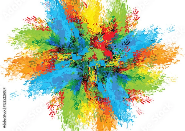 Fototapeta Vector Colorful Abstract Paint Splatter Background. splash color background concept. Creative Paint concept background. illustration vector design