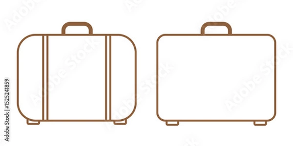 Fototapeta Suitcase icon. Luggage bag icon set. luggage for travel Baggage trip or travel bag vector pictogram sign icon symbol ui and ux design, glyphs and stroke line