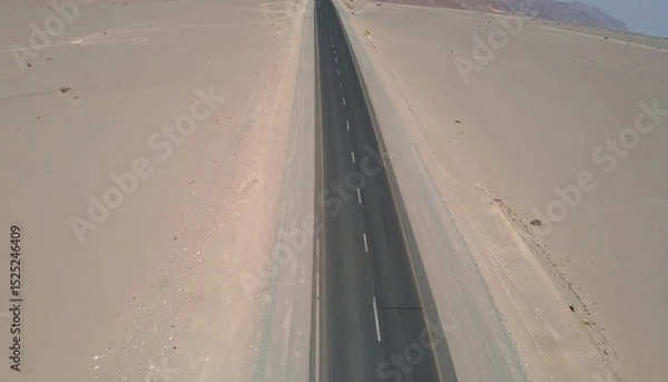 Obraz Long desert asphalt road