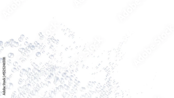 Fototapeta 大量の泡、粒子が湧き上がる