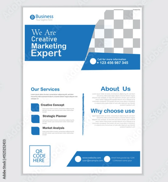 Obraz  Business flyer mockup design creative and modern layout.