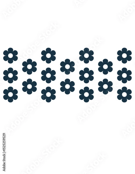 Fototapeta Retro Daisy Pattern