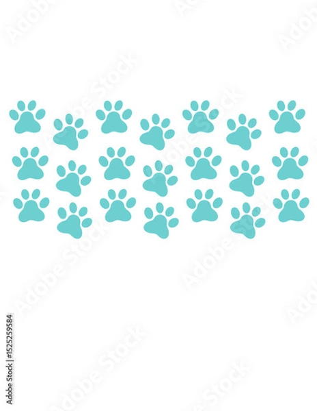 Fototapeta Paw Print Pattern