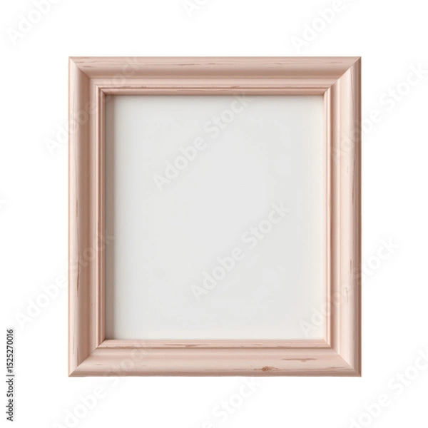 Obraz rounded corner picture frame in pastel tone with soft contours and clean lines, cozy and modern, on transparent background