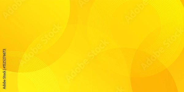 Fototapeta yellow abstract background with circle shapes and wavy line. vector illustration