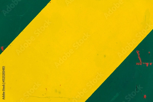 Obraz Yellow and green sheet metal background with transverse stripes