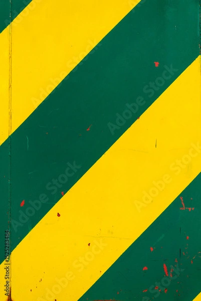 Obraz Yellow and green sheet metal background with transverse stripes