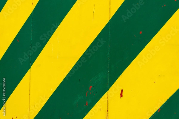 Obraz Yellow and green sheet metal background with transverse stripes