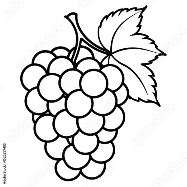 Obraz Polygonal Grapes Vector Art