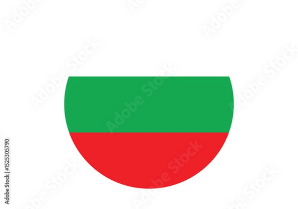 Fototapeta Round  Bulgaria Flag Icon –  Bulgaria Flag Circular Vector Badge with Standard Colors and National Symbol. Circle Flag Icon of  Bulgaria, Button Badge Icon.
