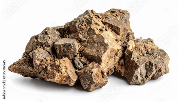Obraz Torbernite Uranium Mineral Specimen from Portugal Isolated on White Background
