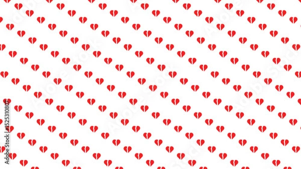 Fototapeta seamless red heart pattern and background