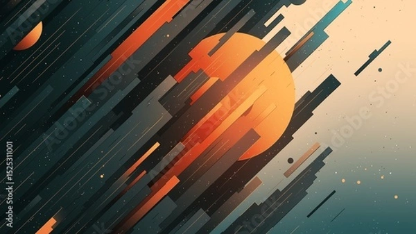 Obraz 抽象的なデザインアートの背景画像