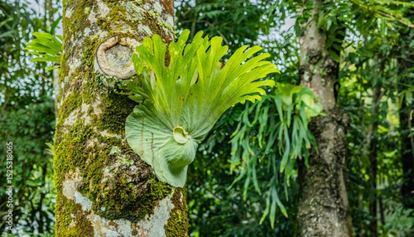 Obraz Geweihfarn Platycerium  im Australischen Regenwald