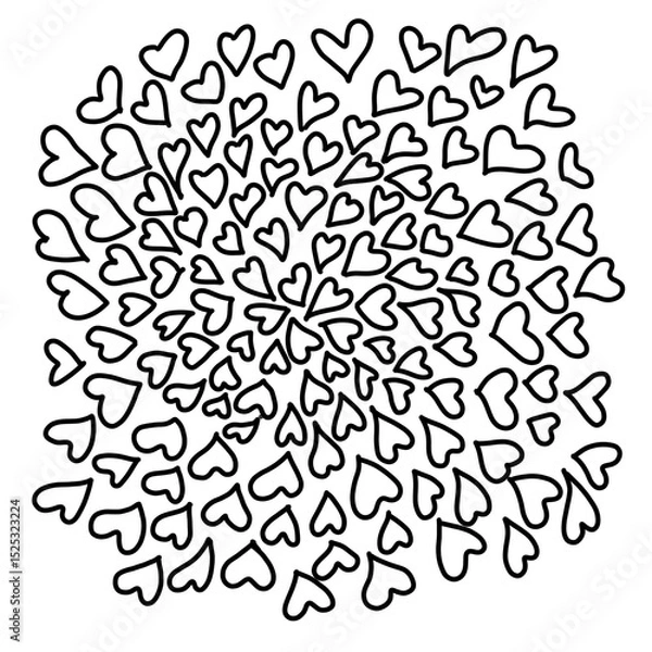 Obraz abstract floral font 