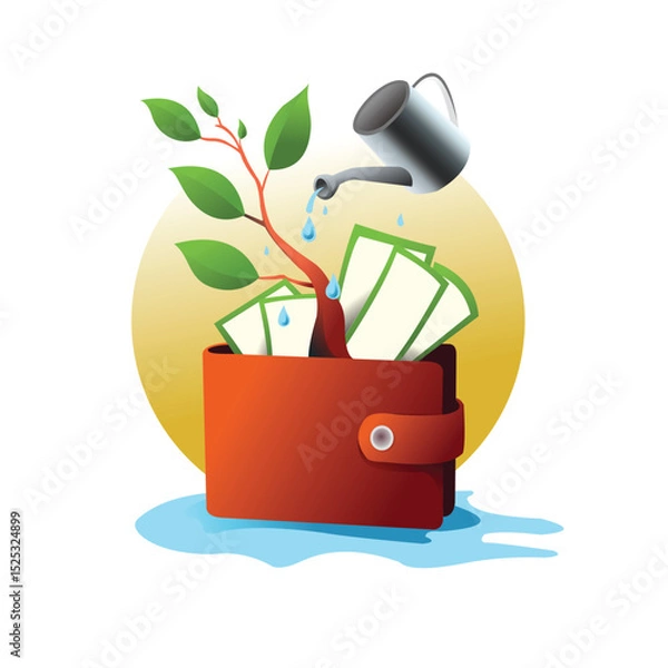 Obraz Saving Money Vector Illustration Logo