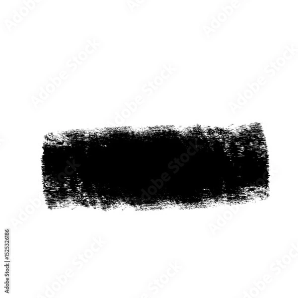 Obraz Grunge Paint stripe . PNG brush Stroke . Distressed banner . Black isolated paintbrush collection . Modern Textured shape . Dry border in Black