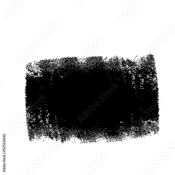 Obraz Grunge Paint stripe . PNG brush Stroke . Distressed banner . Black isolated paintbrush collection . Modern Textured shape . Dry border in Black