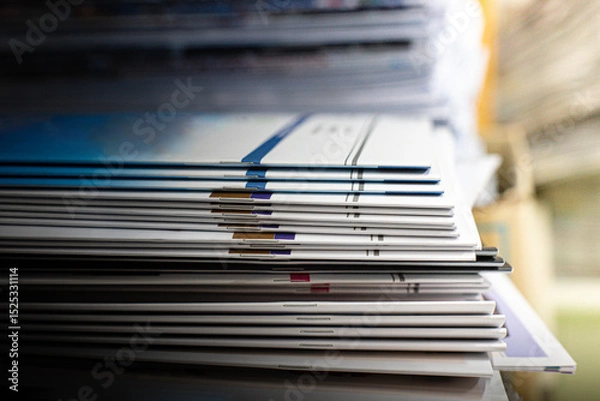 Fototapeta stack of magazines