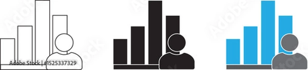 Fototapeta Charts and Analytics Line Vector icons 