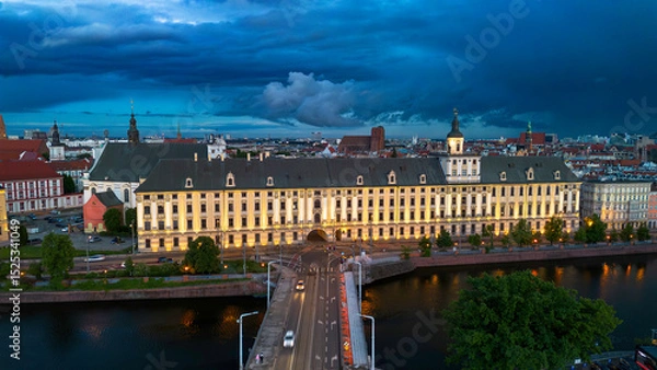 Fototapeta Main building of the University of Wrocław, Lower Silesian Voivodeship, Poland.
