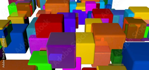 Fototapeta BrigBright geometric shapes on a transparent backgroundht geometric shapes on a transparent background
