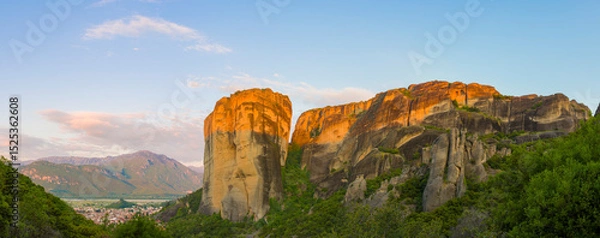 Obraz Wschód słońca nad Meteorami w Grecji