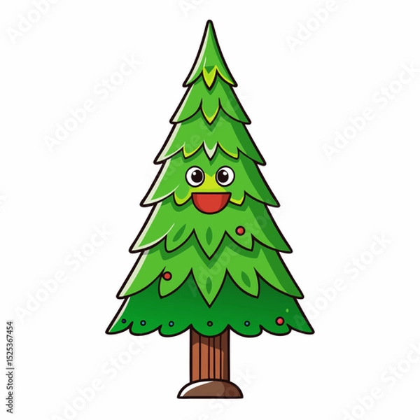 Obraz green christmas tree