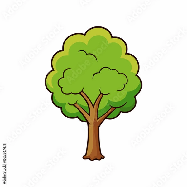 Obraz tree with green leaves