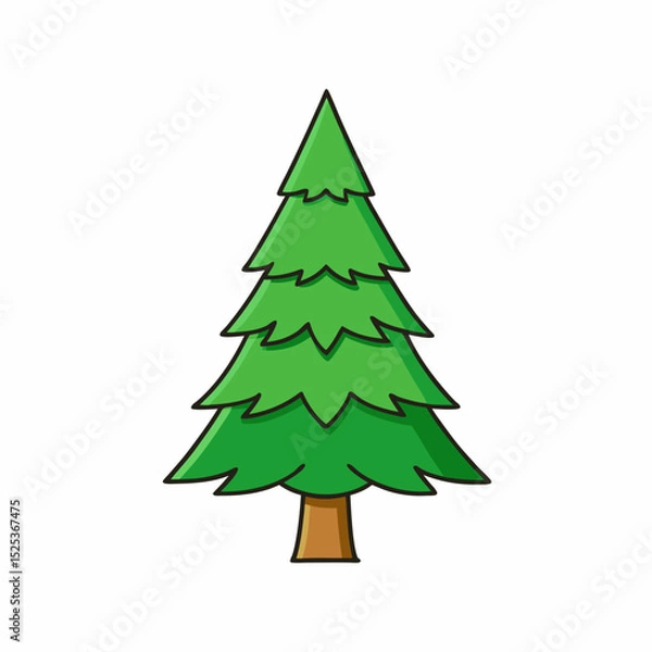 Obraz green christmas tree