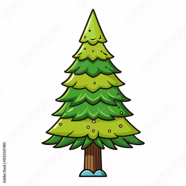 Obraz green christmas tree