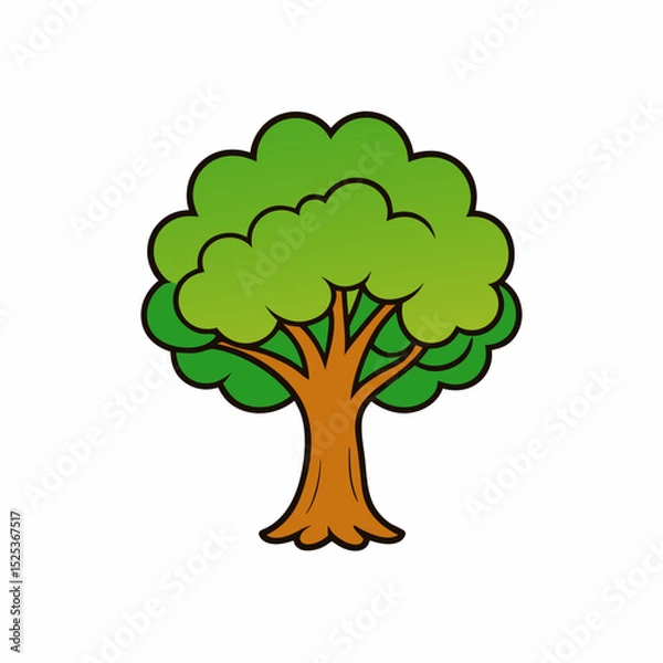 Obraz green tree vector