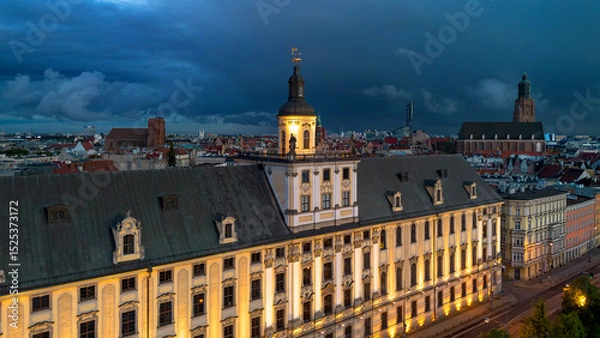 Fototapeta Main building of the University of Wrocław, Lower Silesian Voivodeship, Poland.