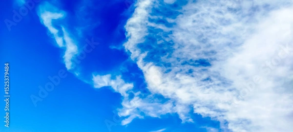 Fototapeta Beautiful blue sky with cloud in summer for background