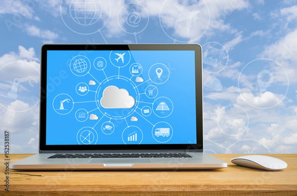 Fototapeta Cloud computing.