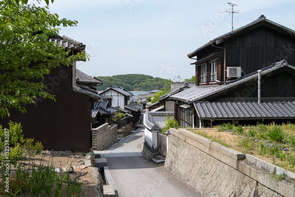 Obraz 塩飽本島笠島地区の町並み
